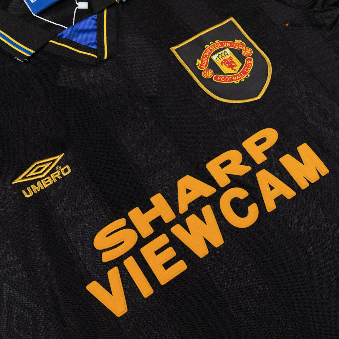Maillot de football rétro domicile à manches longues Manchester United 1993/94 pour homme