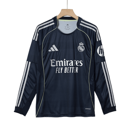 Maillot de football manches longues extérieur Real Madrid 2025/26 pour homme