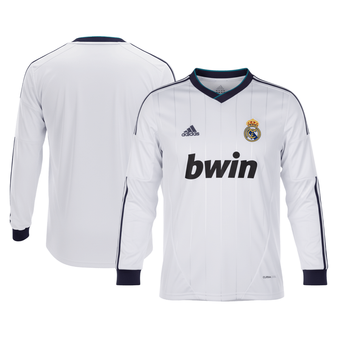 Maillot de football rétro domicile manches longues Real Madrid 2012/13 pour homme