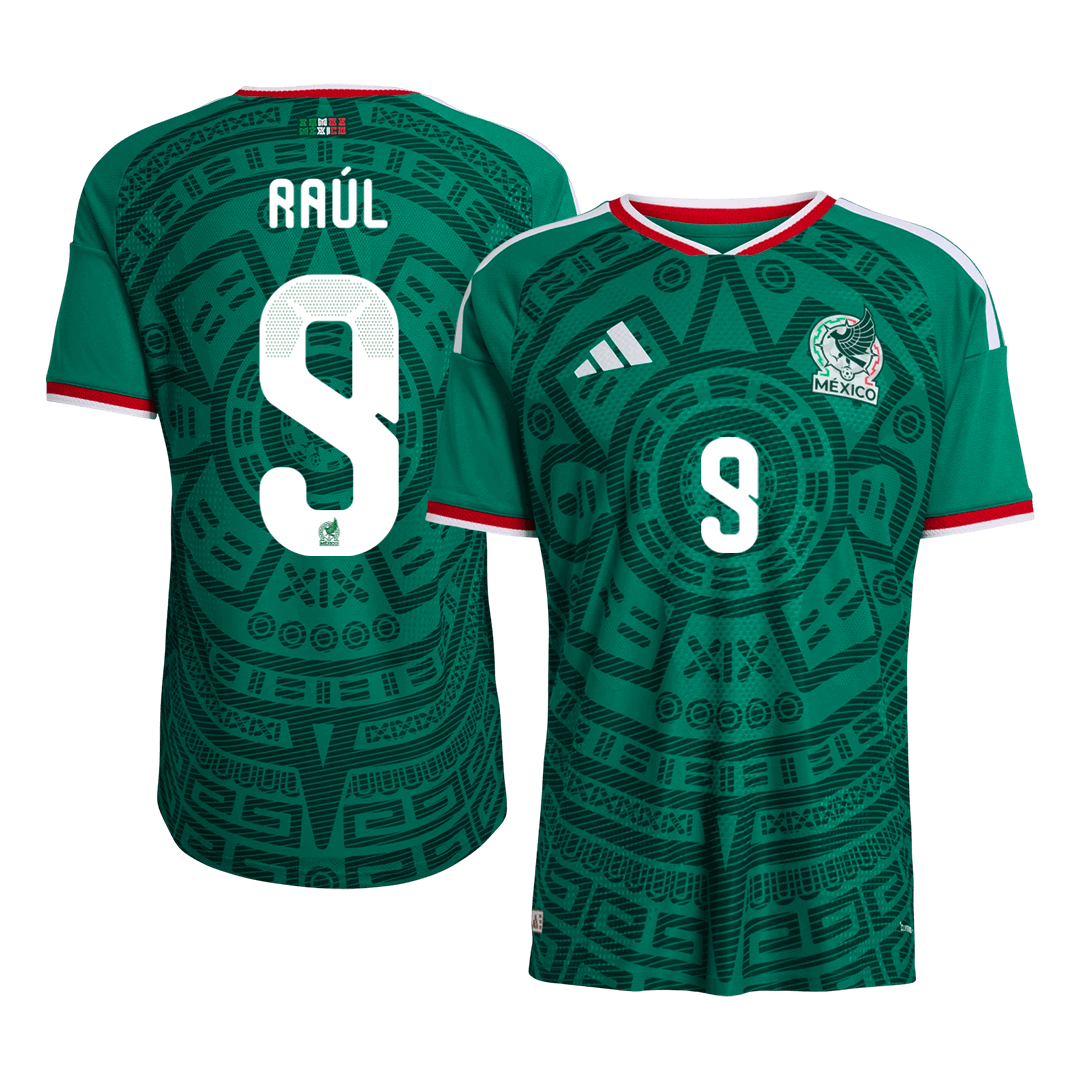 Maillot de foot domicile Raúl #9 Homme Mexique Coupe du Monde 2026 Version Joueur - Coupe ajustée