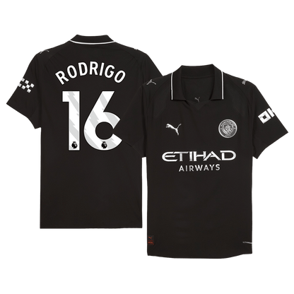 Maillot de Foot Extérieur Homme RODRIGO #16 Manchester City Saison 2025/26 Version Joueur - Coupe Ajustée