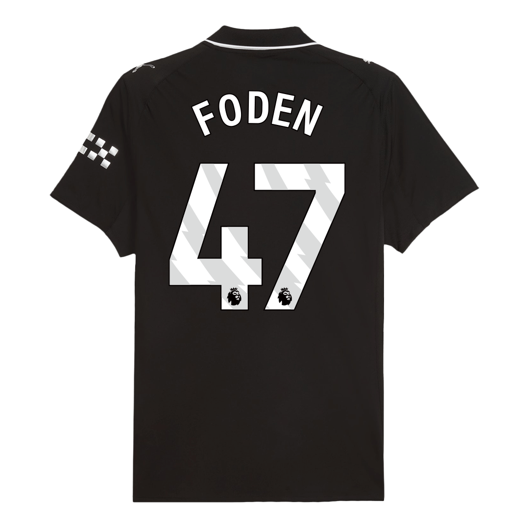 Maillot de football extérieur Foden #47 Manchester City 2025/26 pour homme - Version joueur - Coupe ajustée