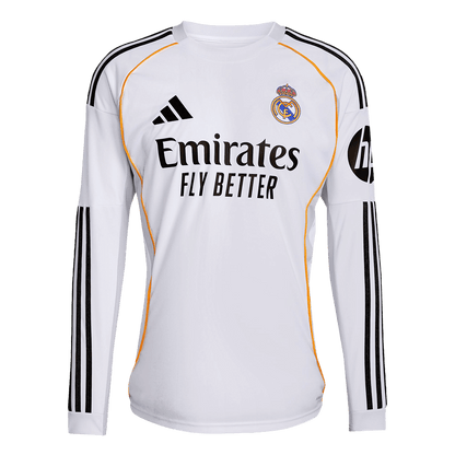Maillot de football domicile à manches longues Real Madrid 2025/26 pour homme
