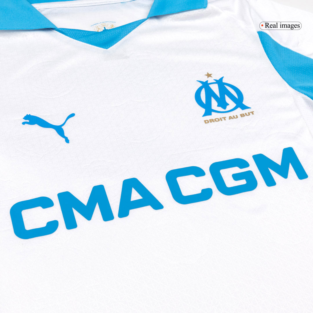 Maillot Domicile de Football Homme Marseille Saison 2025/26 Version Joueur - Coupe Ajustée
