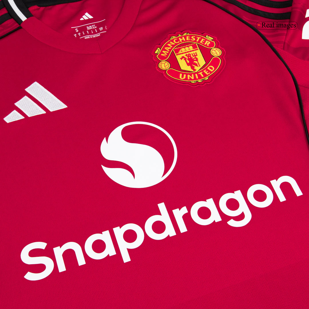 Maillot de football domicile Manchester United 2025/26 pour homme [PREMIUM]