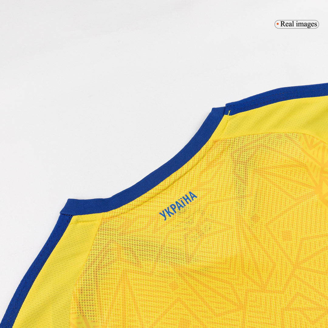 Maillot de football domicile version joueur Ukraine Coupe du Monde 2026 pour homme - Coupe ajustée