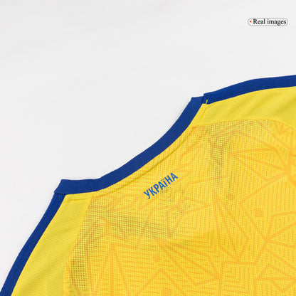 Maillot de football domicile version joueur Ukraine Coupe du Monde 2026 pour homme - Coupe ajustée