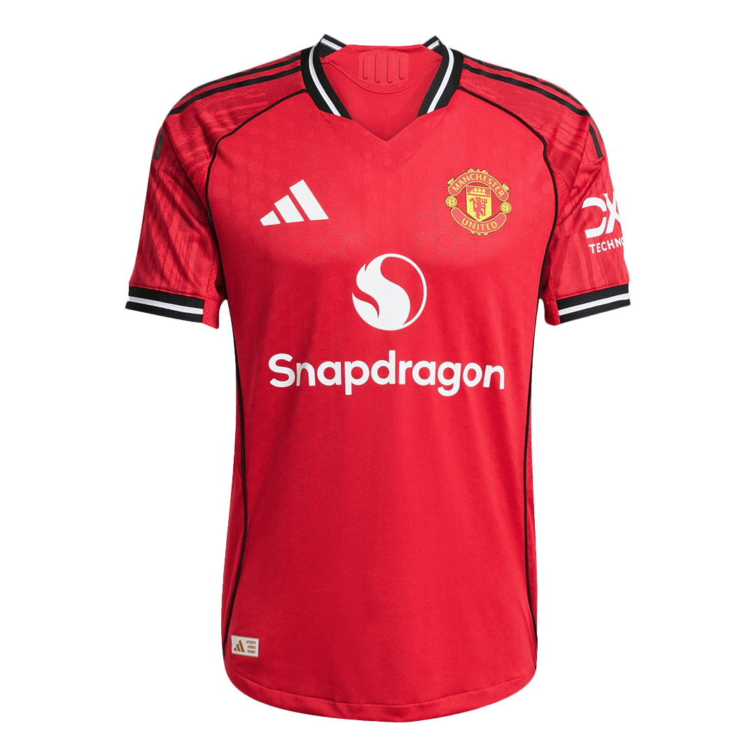Maillot de football domicile Manchester United 2025/26 pour homme - Version joueur - Coupe ajustée