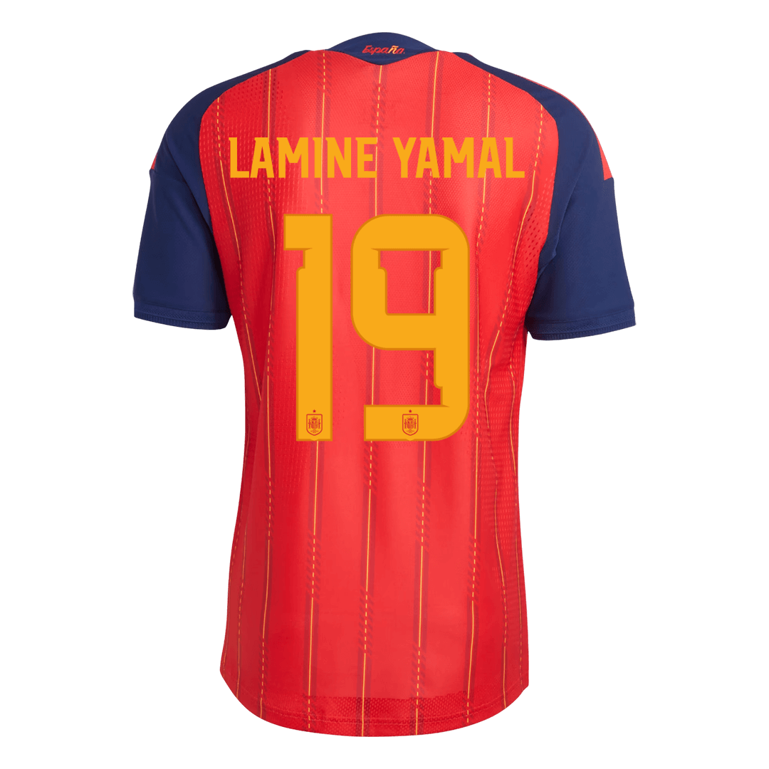 Maillot de football domicile Espagne Coupe du Monde 2026 Homme LAMINE YAMAL #19 Version Joueur - Coupe Ajustée