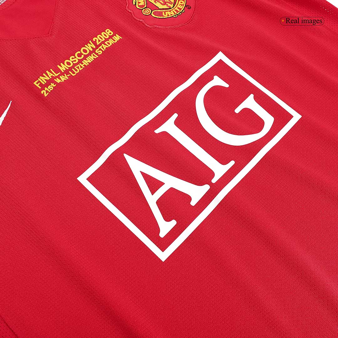Maillot de football domicile SCHOLES #18 Manchester United finale UCL 2007/08 pour homme - Rétro