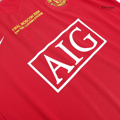 Maillot de football domicile rétro Manchester United 2007/08 pour homme