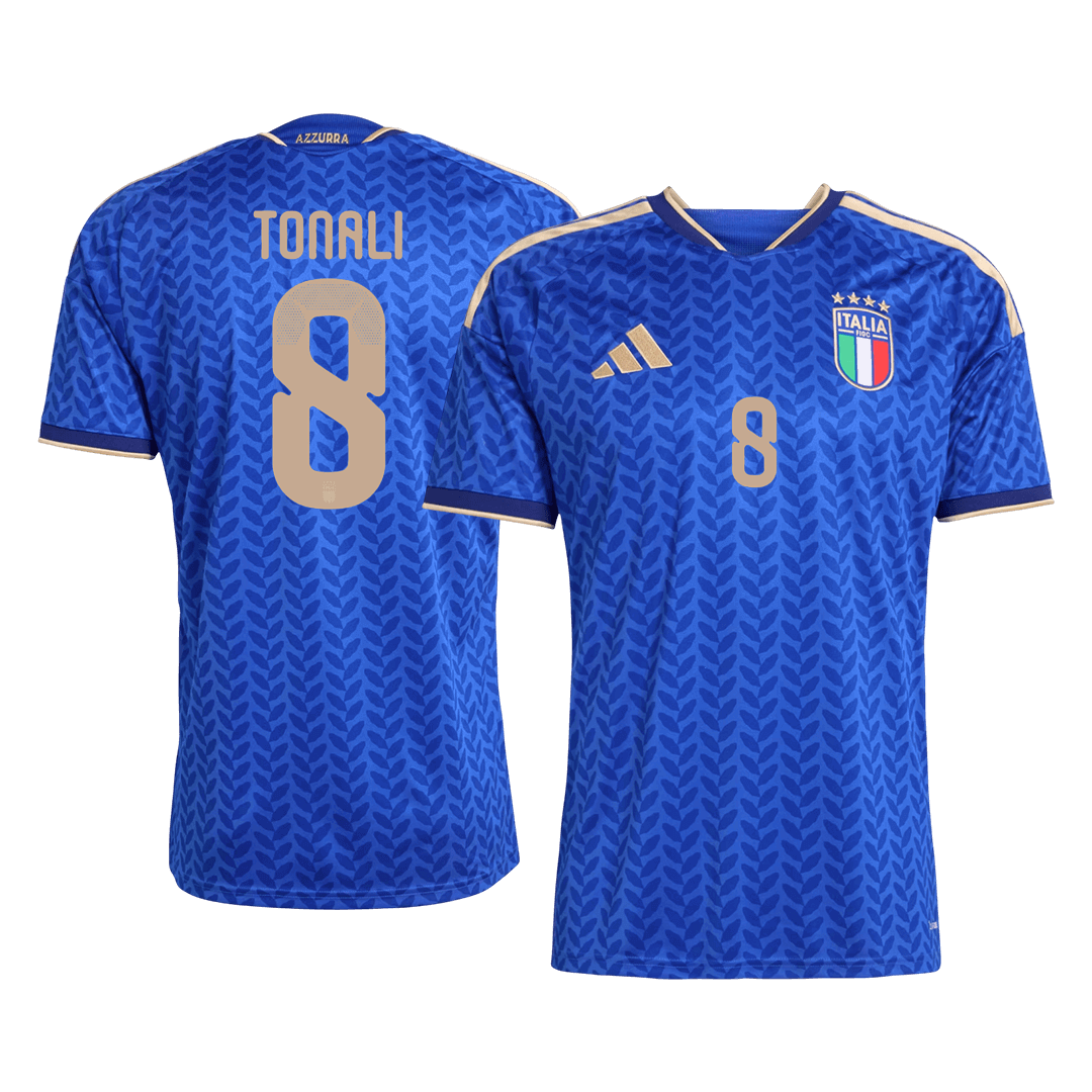 Maillot de football TONALI #8 domicile Coupe du Monde 2026 Italie homme [PREMIUM]