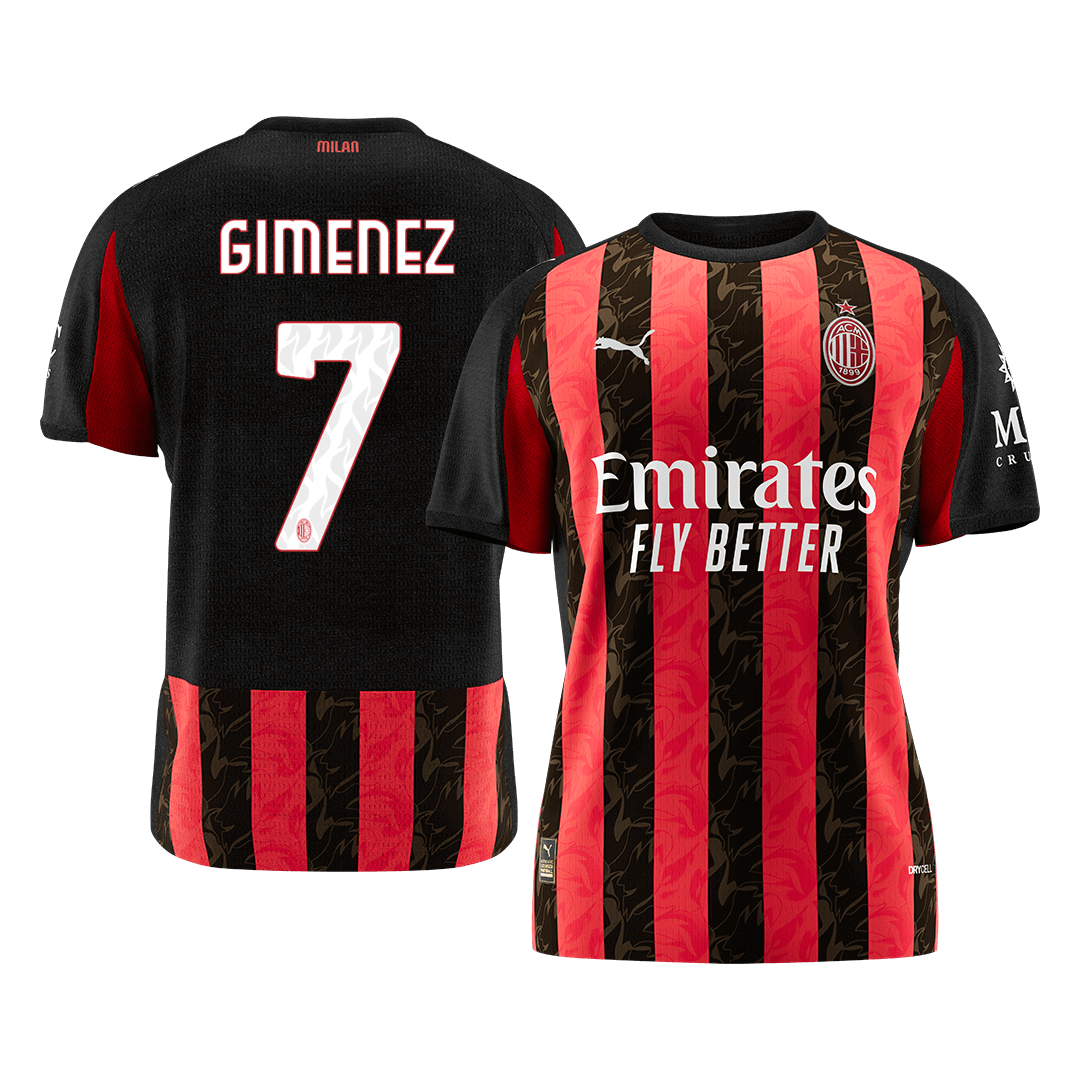 GIMENEZ #7 Maillot de Foot Domicile AC Milan 2025/26 Homme [PREMIUM]