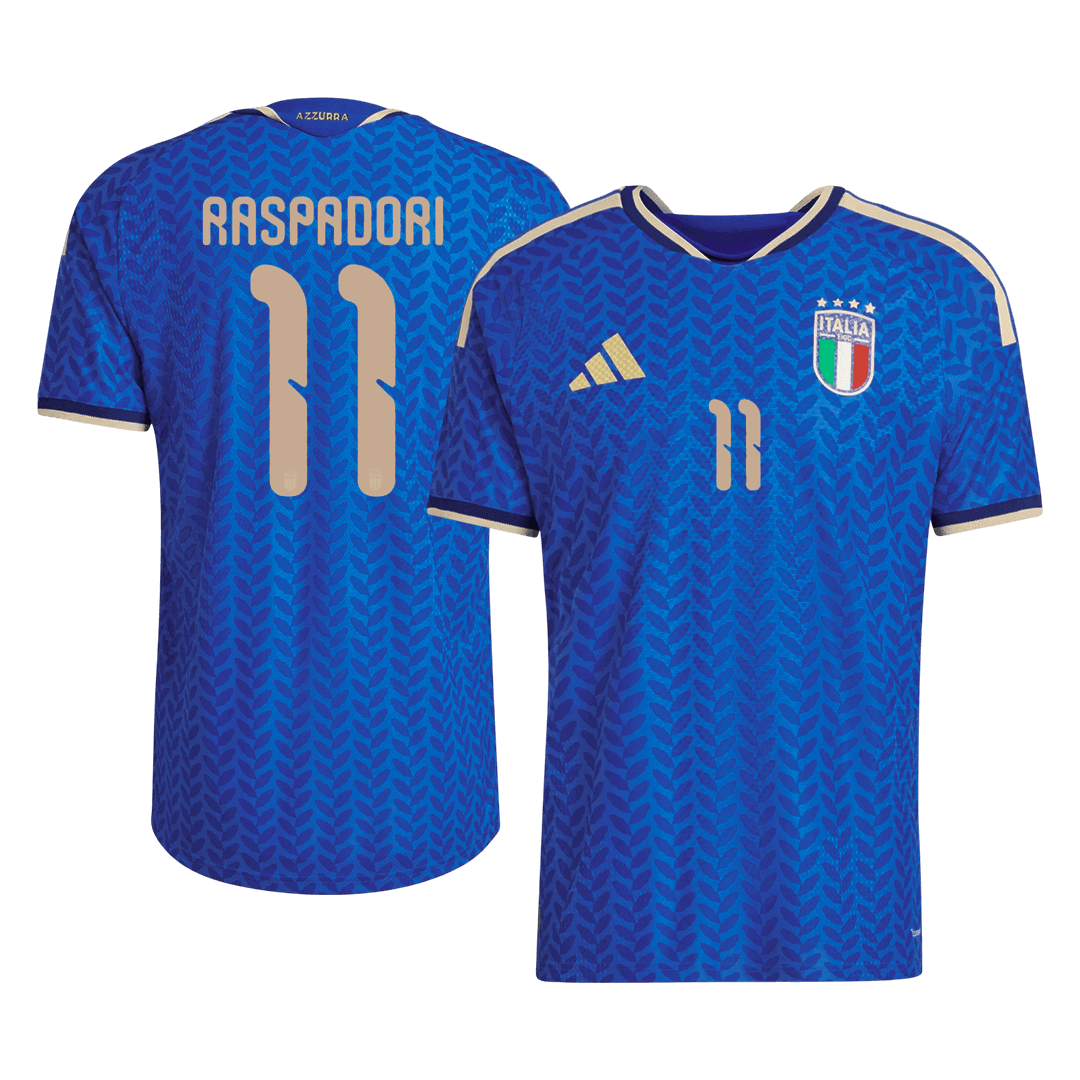 RASPADORI #11 Maillot de Foot Homme Italie Coupe du Monde 2026 Version Joueur Domicile - Coupe Slim