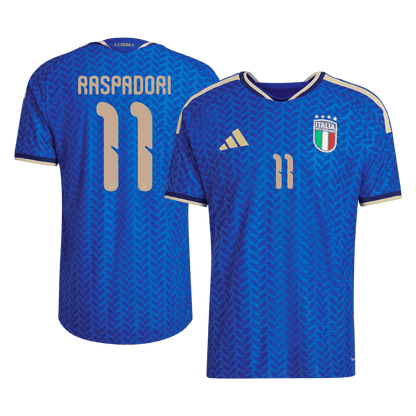 RASPADORI #11 Maillot de Foot Homme Italie Coupe du Monde 2026 Version Joueur Domicile - Coupe Slim