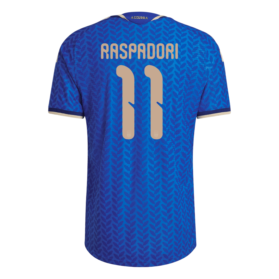 RASPADORI #11 Maillot de Foot Homme Italie Coupe du Monde 2026 Version Joueur Domicile - Coupe Slim