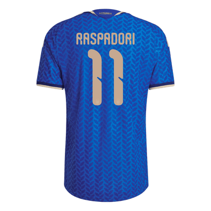RASPADORI #11 Maillot de Foot Homme Italie Coupe du Monde 2026 Version Joueur Domicile - Coupe Slim