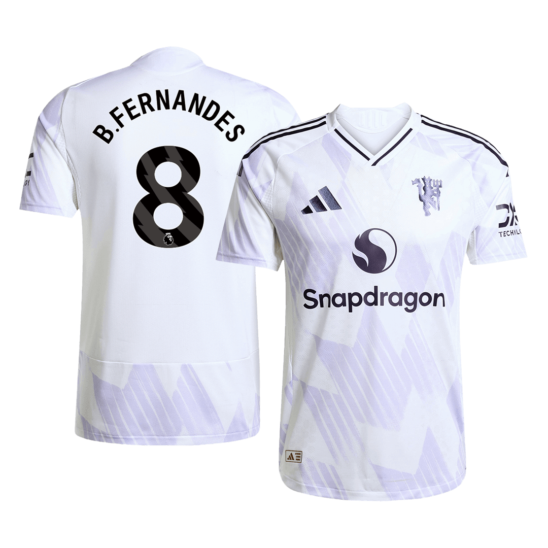 Maillot de foot extérieur B.FERNANDES #8 Manchester United 2025/26 pour homme - Coupe ajustée