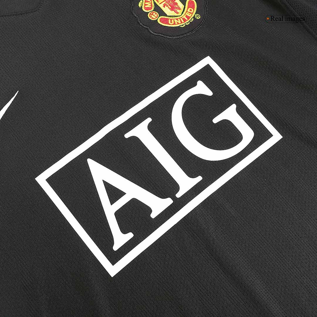 Maillot de Foot Rétro SCHOLES #18 Homme Manchester United 2007/08 Extérieur Manches Longues