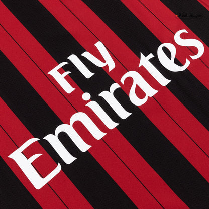 Maillot de football rétro AC Milan domicile manches longues 2013/14 pour homme