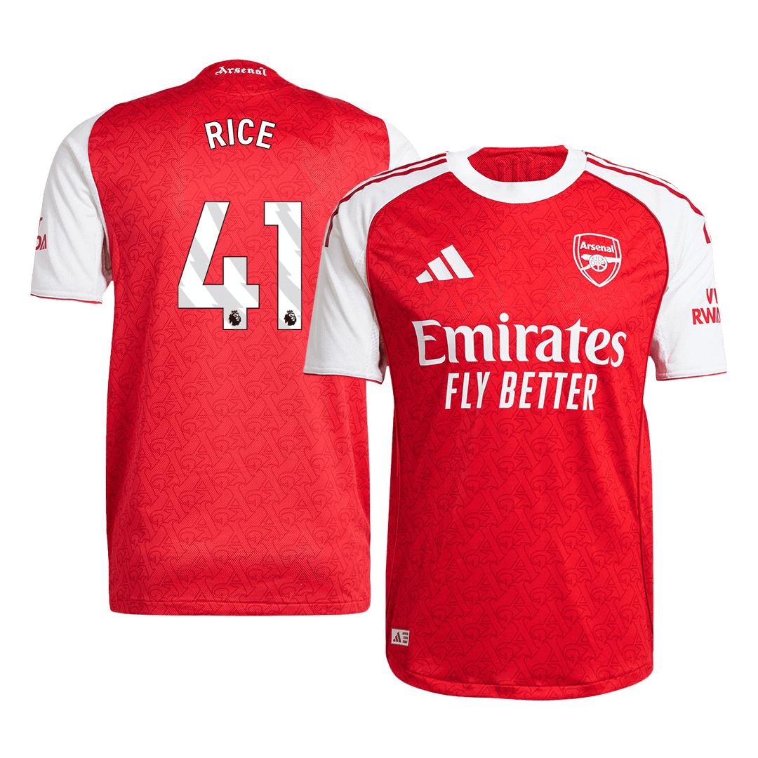 Maillot de football domicile RIZ #41 Arsenal Homme 2025/26 Version Joueur - Coupe ajustée