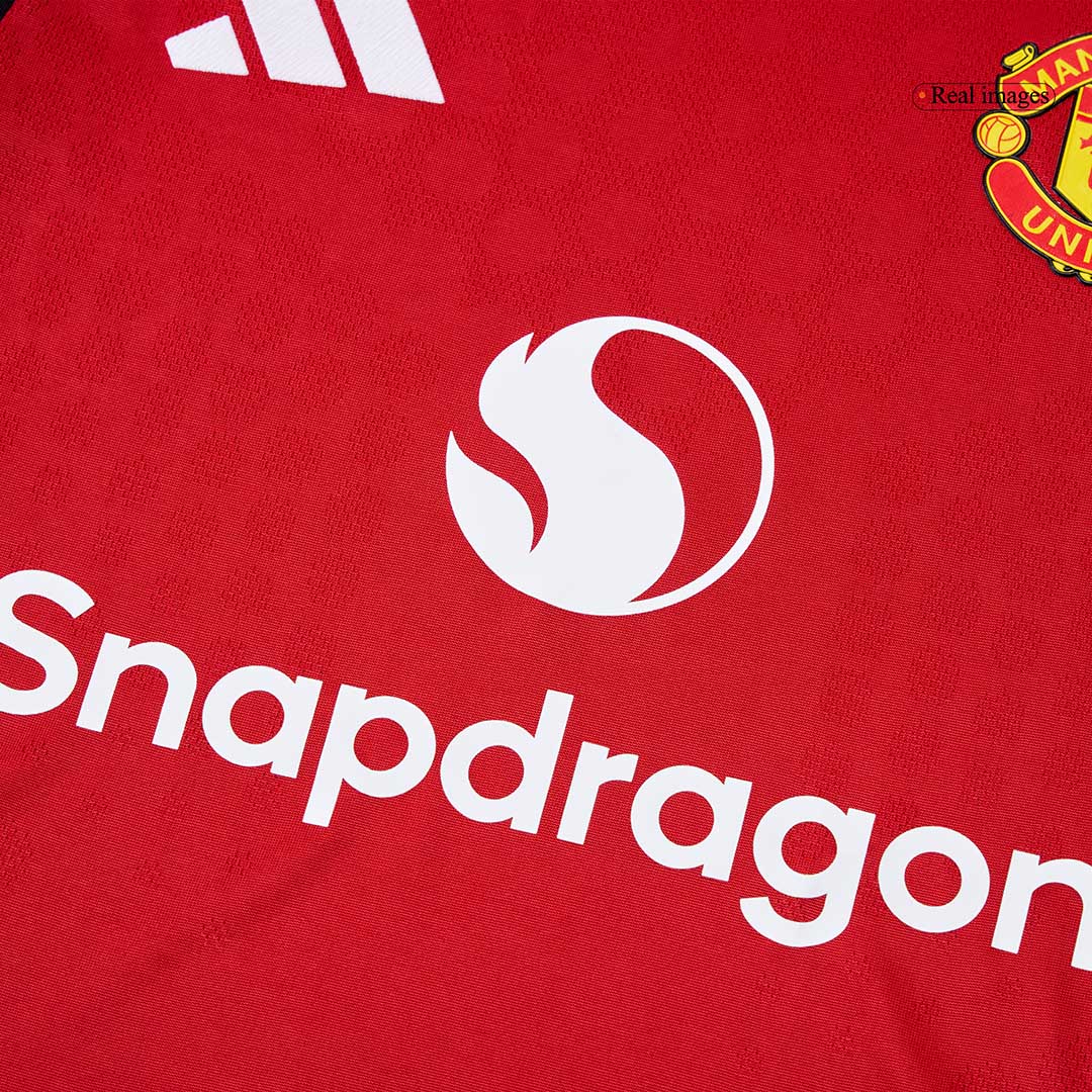 Maillot de football domicile Manchester United 2025/26 pour homme - Version joueur - Coupe ajustée