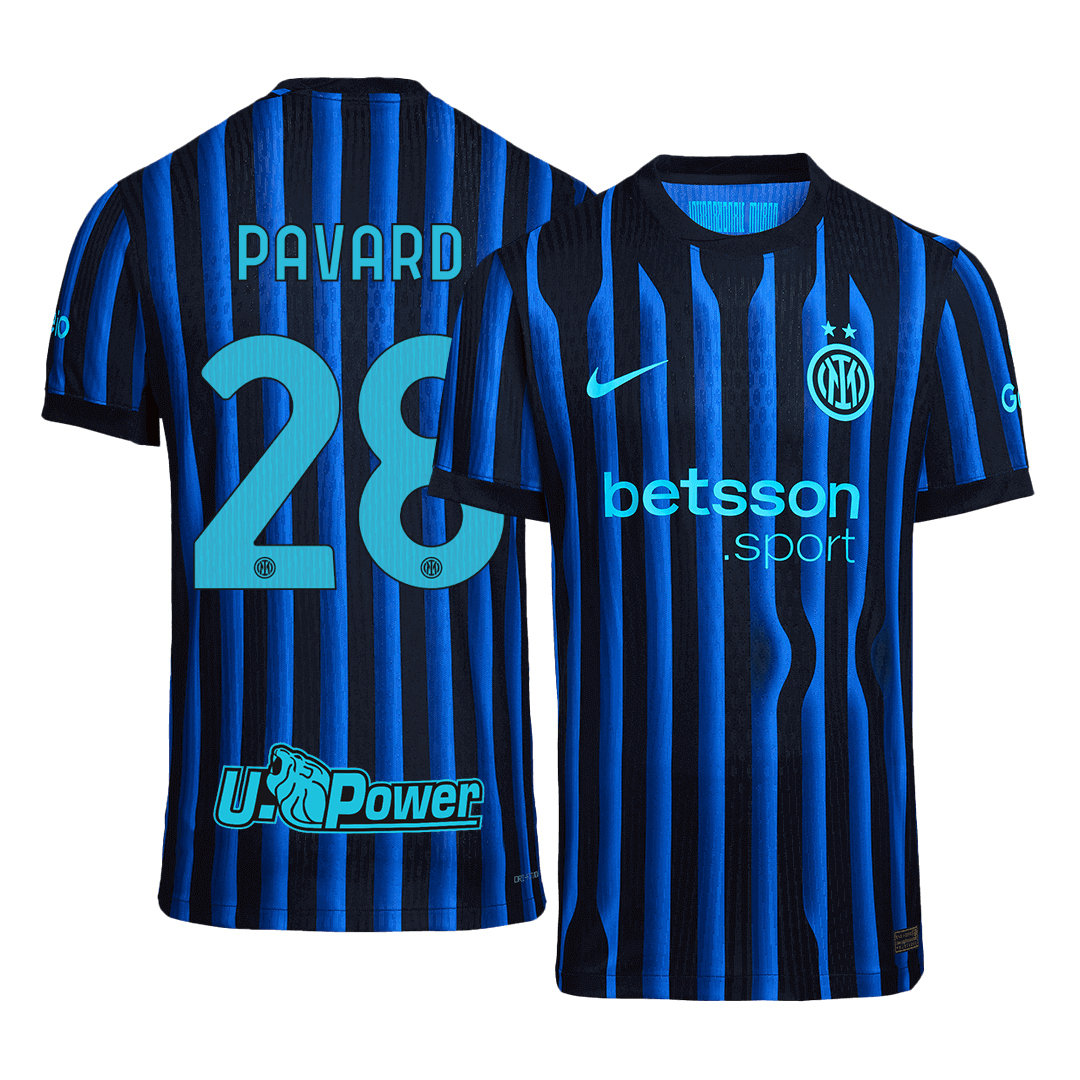 Maillot de Foot Domicile Inter Milan 2025/26 - Version Joueur - Homme PAVARD #28 - Coupe Slim