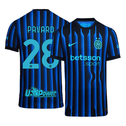 Maillot de Foot Domicile Inter Milan 2025/26 - Version Joueur - Homme PAVARD #28 - Coupe Slim