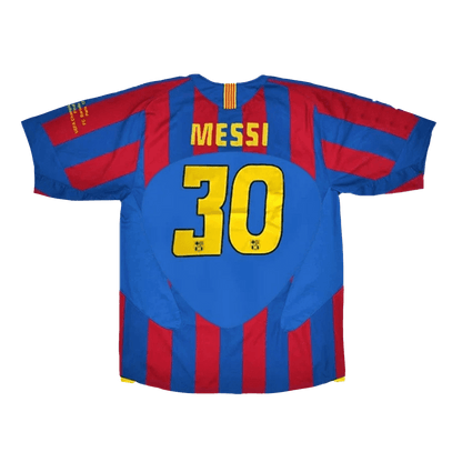 Maillot de football rétro domicile MESSI #30 Barcelone LDC Finale 2005/06 pour homme