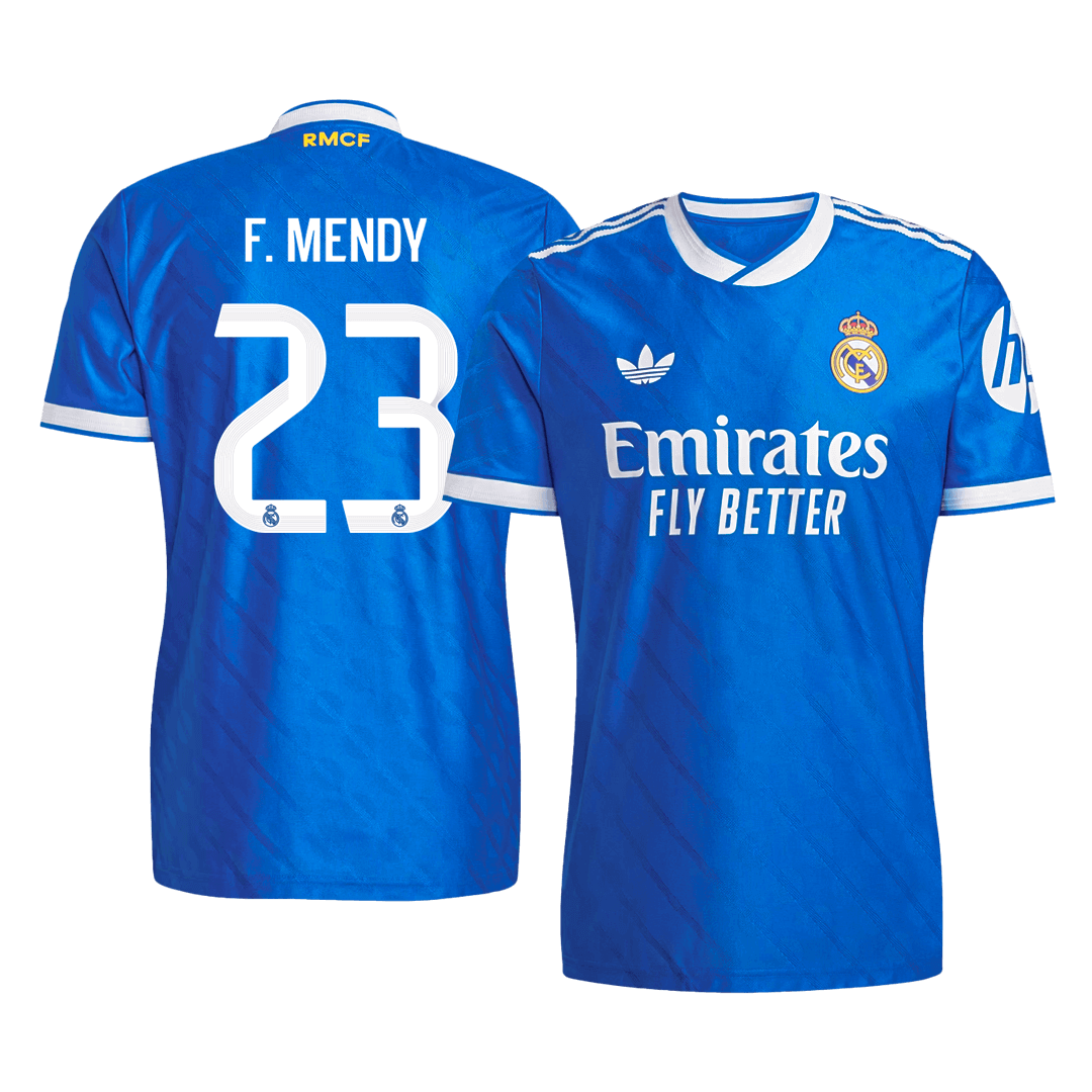 Maillot de football F. MENDY #23 Real Madrid 2025/26 version joueur Troisième extérieur pour homme - Coupe ajustée