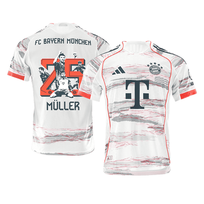 Maillot de foot extérieur MÜLLER Special #25 Homme Bayern Munich 2025/26 Version joueur - Coupe ajustée