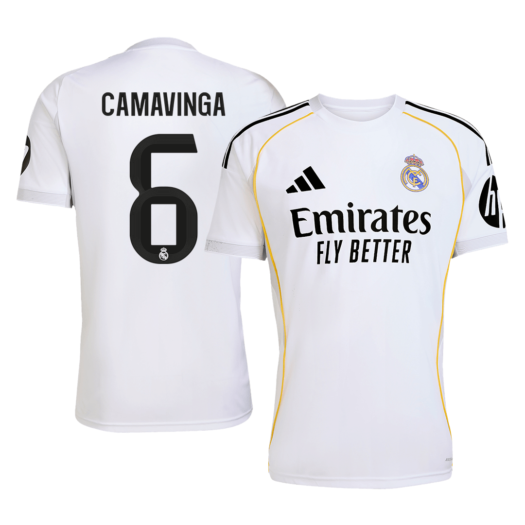 MAILLOT DE FOOTBALL DOMICILE REAL MADRID 2025/26 CAMAVINGA #6 HOMME [PREMIUM]