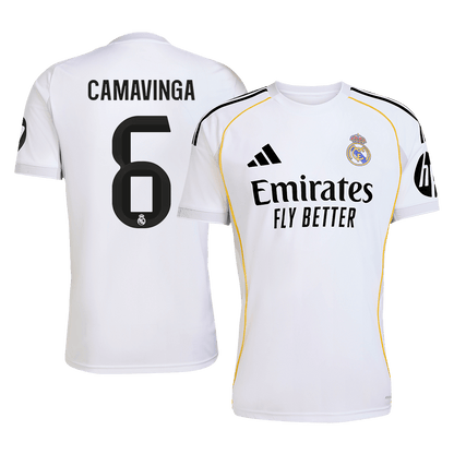 MAILLOT DE FOOTBALL DOMICILE REAL MADRID 2025/26 CAMAVINGA #6 HOMME [PREMIUM]