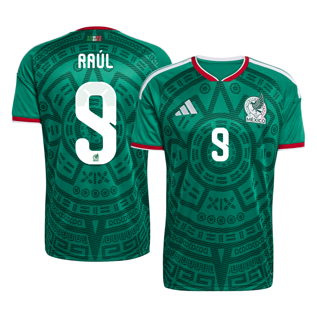 Maillot de Foot Domicile Homme Mexique Coupe du Monde 2026 Raúl #9 [PREMIUM]