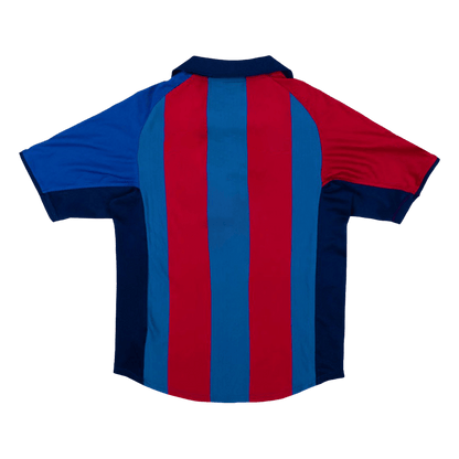 Maillot de football rétro domicile FC Barcelone 2001/02 pour homme