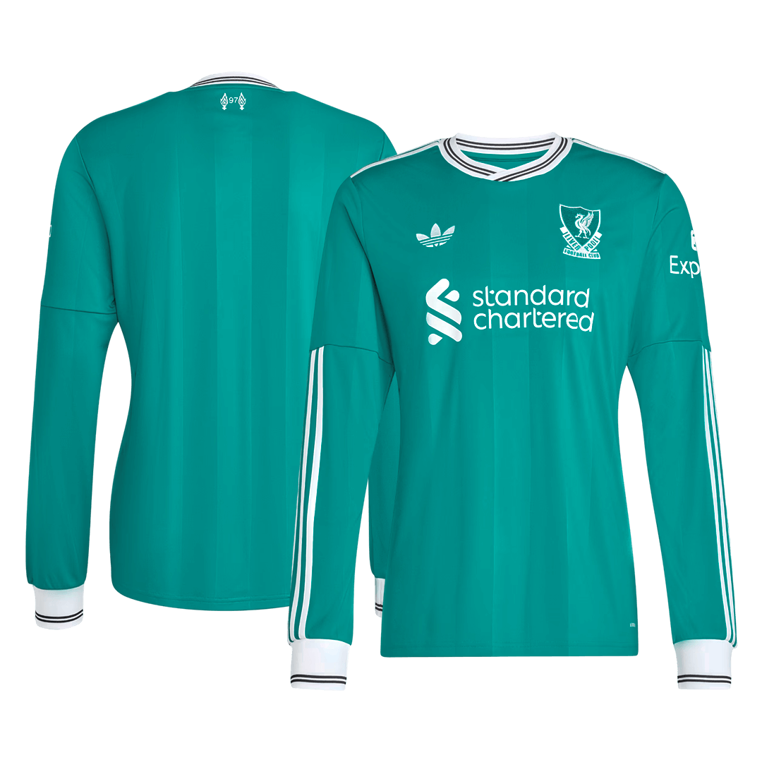 Maillot de football manches longues troisième extérieur Liverpool 2025/26 pour homme