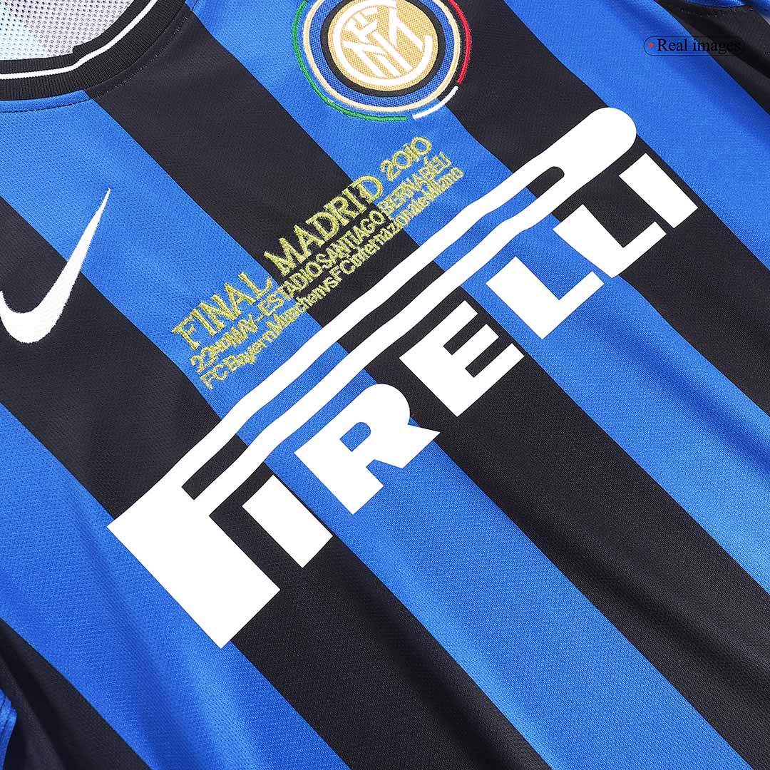 Maillot de foot domicile rétro Inter Milan LDC Finale 2009/10 pour homme