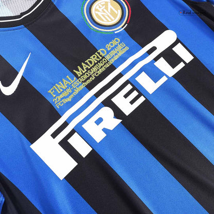 Maillot de foot domicile rétro Inter Milan LDC Finale 2009/10 pour homme