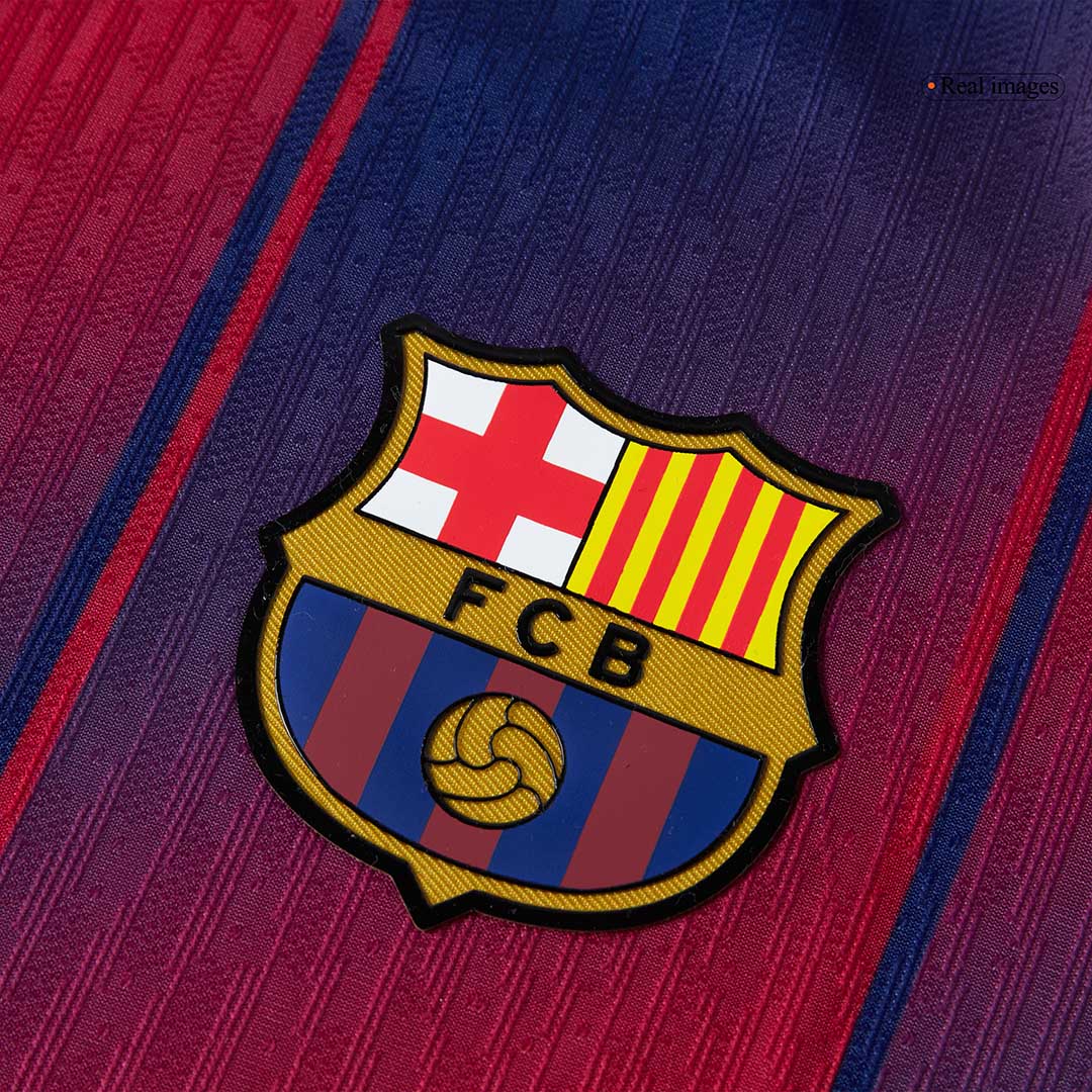 Maillot de Foot Domicile Homme LEWANDOWSKI #9 Barcelone UCL 2025/26 Version Joueur - Coupe Ajustée