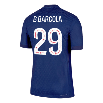 Maillot de foot domicile B.BARCOLA #29 PSG 2025/26 version joueur homme - Coupe slim