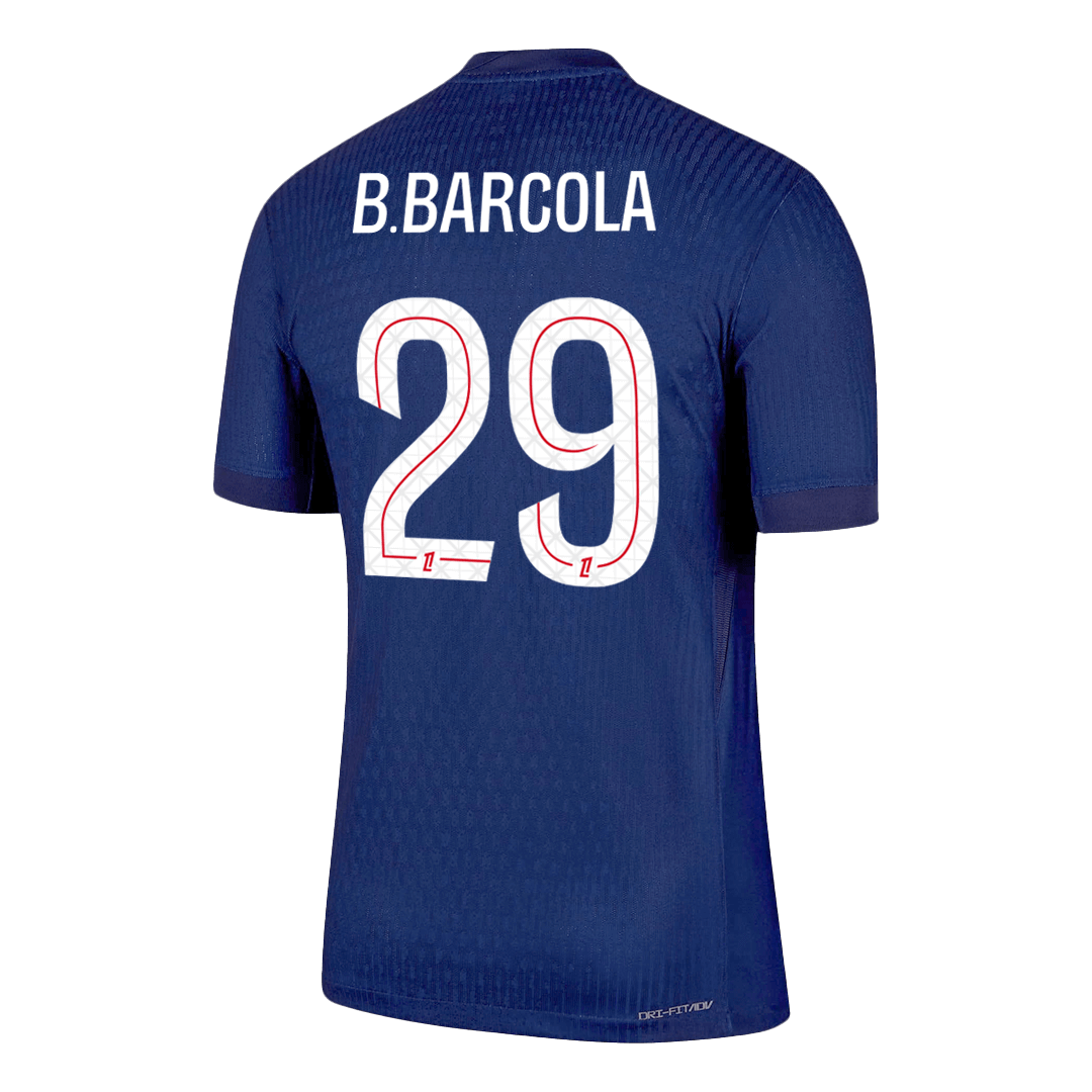 B.BARCOLA #29 Maillot de foot domicile PSG saison 2025/26 version joueur homme - Coupe ajustée