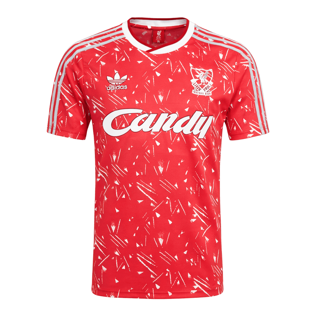 Maillot de football domicile rétro homme Liverpool 1989/91
