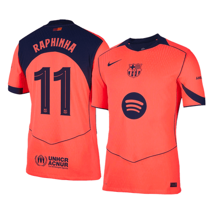 Maillot de Foot RAPHINHA #11 Homme Barcelone UCL 2025/26 Version Joueur Troisième Extérieur - Coupe Ajustée