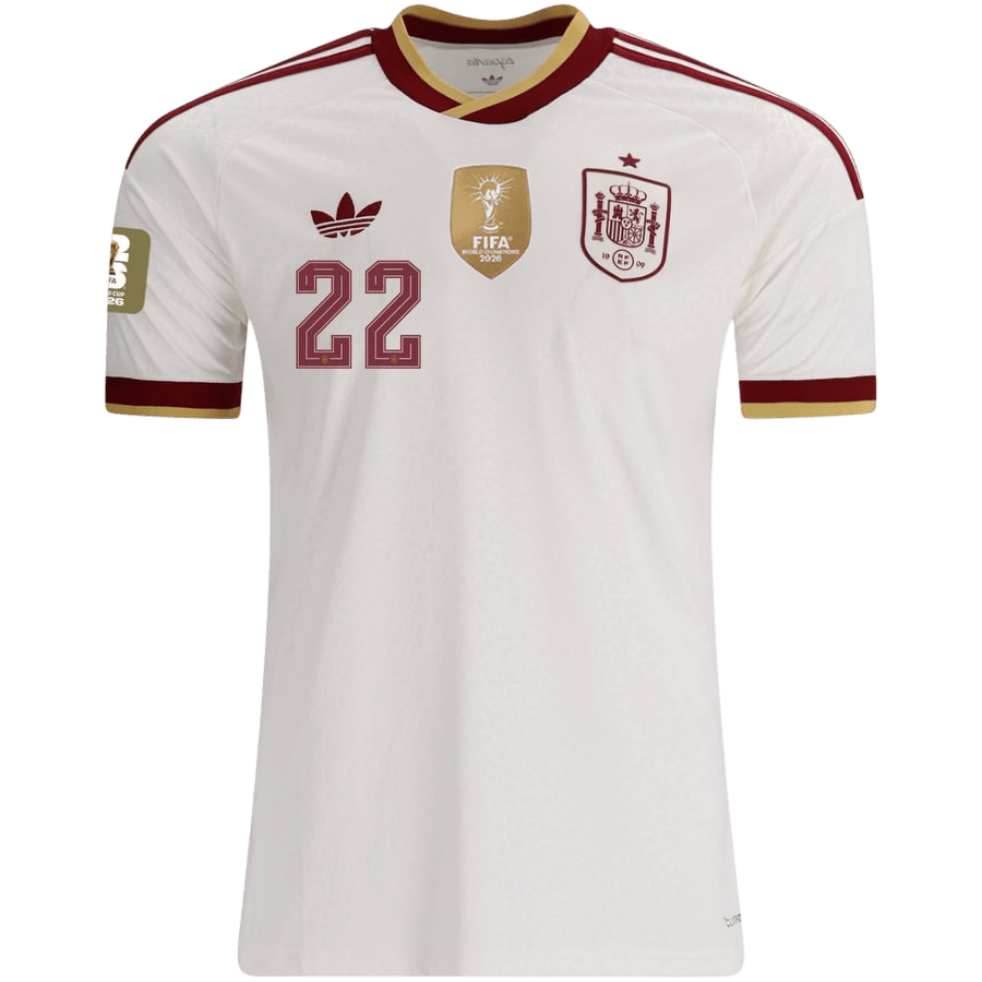 CUBARSÍ #22 Men's Spain World Cup 2026 Champion Edition Away Soccer Jersey