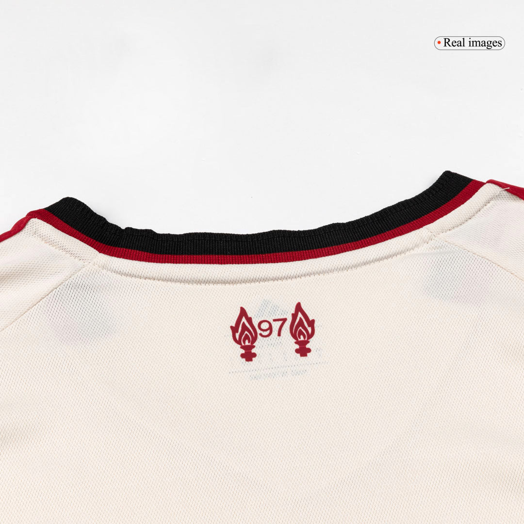 Maillot de football manches longues extérieur Liverpool 2025/26 pour homme
