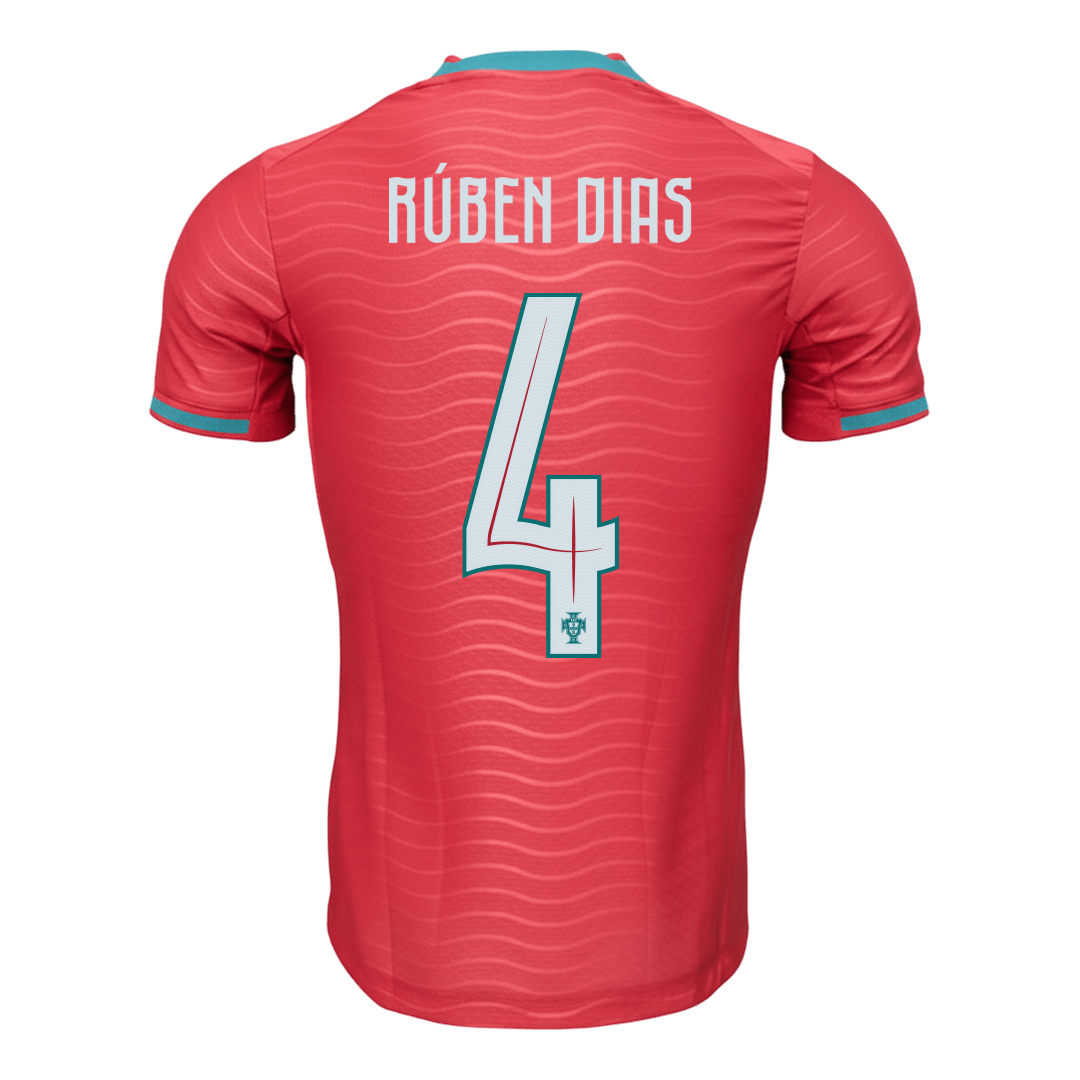Maillot de football domicile RÚBEN DIAS #4 Coupe du Monde Portugal 2026 pour homme - Version joueur - Coupe ajustée