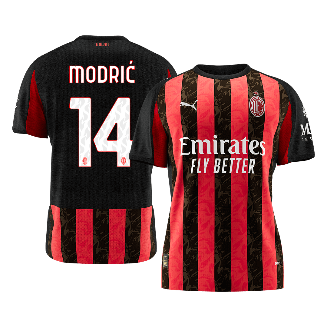 Maillot de football domicile AC Milan 2025/26 pour homme MODRIĆ #14 [PREMIUM]