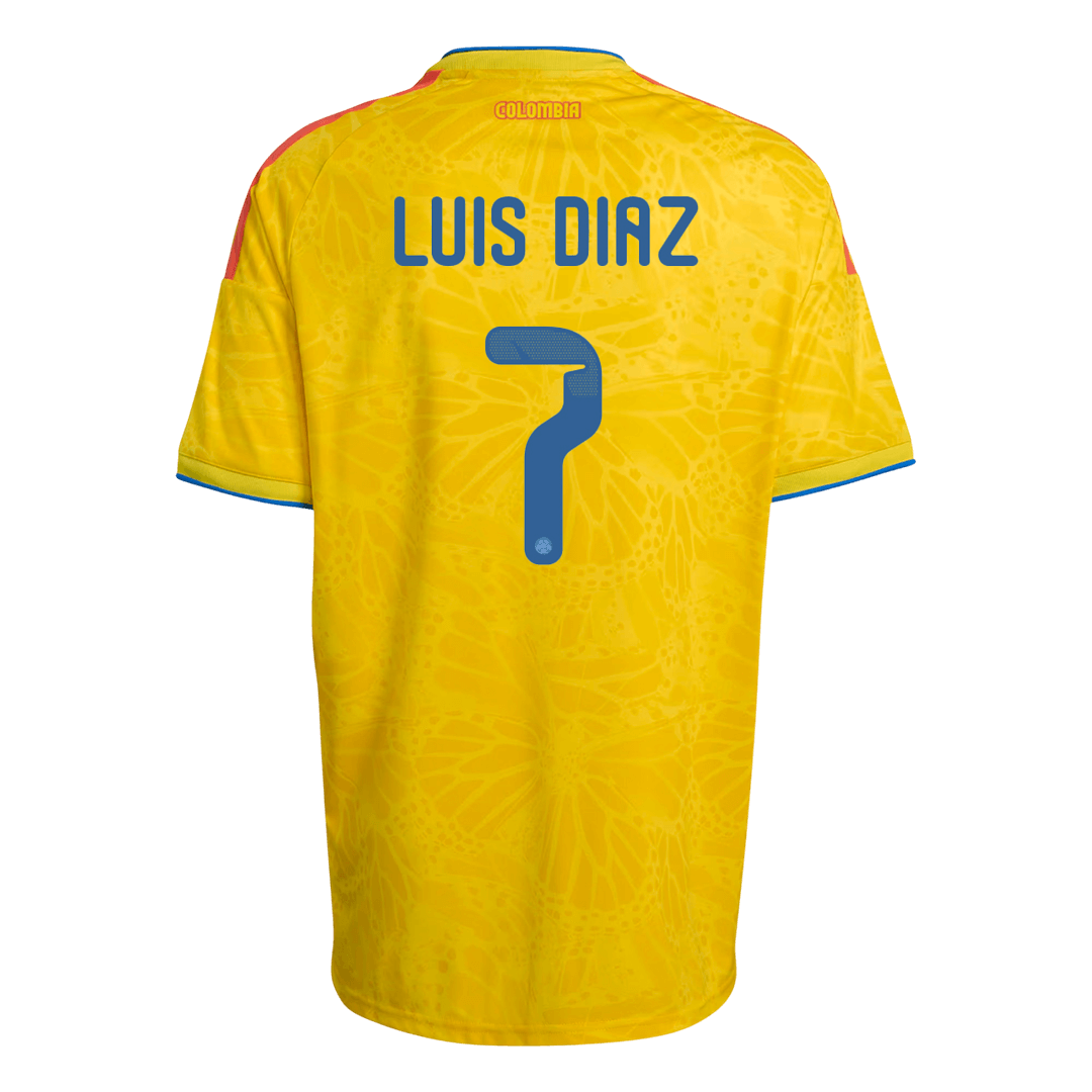 Maillot de Foot Domicile Colombie Coupe du Monde 2026 Homme LUIS DÍAZ #7