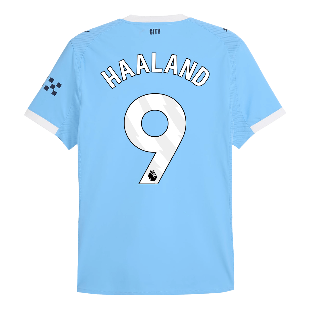 Maillot de football domicile Manchester City 2025/26 HAALAND #9 pour homme - Version joueur - Coupe ajustée