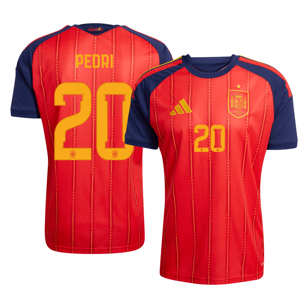 Maillot de foot domicile Espagne Coupe du Monde 2026 PEDRI #20 Homme [PREMIUM]